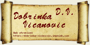 Dobrinka Vicanović vizit kartica